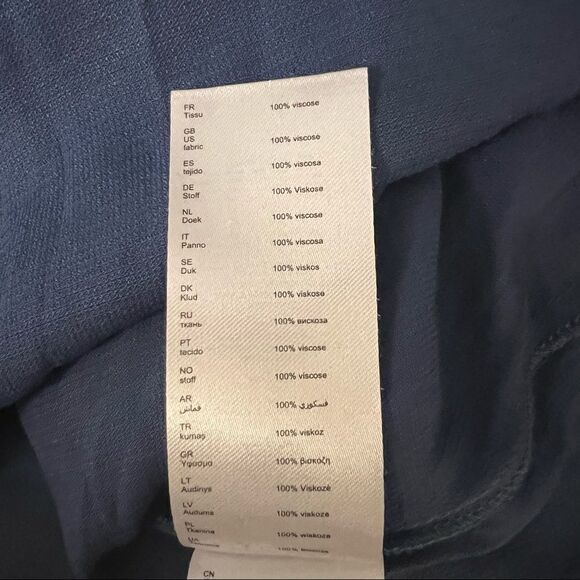 Maje Blue Realiste Crepe Shift Short Casual Dress Size 2 - Picture 6 of 6